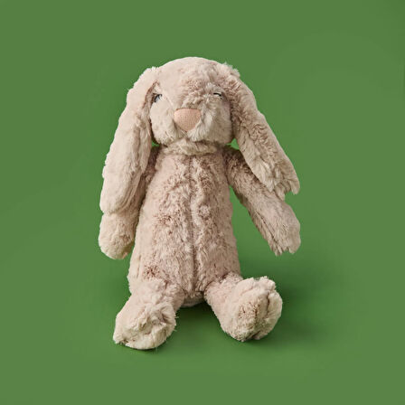 Soft Rabbit Figürlü Yastık - Bej - 16x35 cm