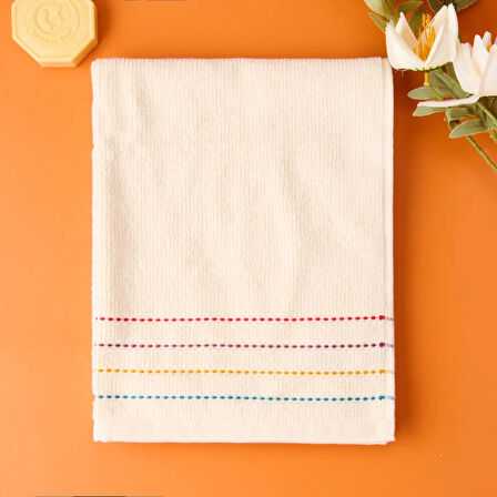 Soft Bead Yüz Havlusu - Bej - 50x90 cm