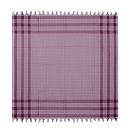 Soft Ekoseli Piknik Örtüsü - Bordo - 165x165 cm