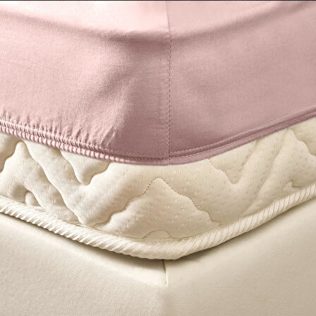 Soft Basic Çift Kişilik Lastikli Çarşaf - Gülkurusu - 160x200 cm