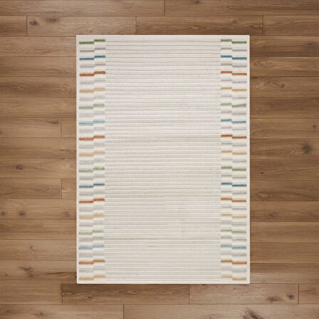 Soft Mono Tozumaz Antialerjik Halı - Kırık Beyaz - 120x180 cm