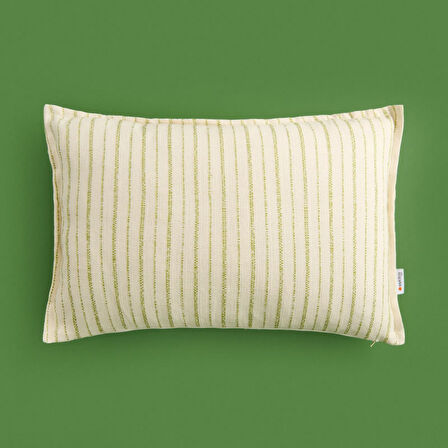 Soft Albert Kırlent - Bej / Yeşil - 35x55 cm