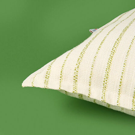 Soft Albert Kırlent - Bej / Yeşil - 35x55 cm