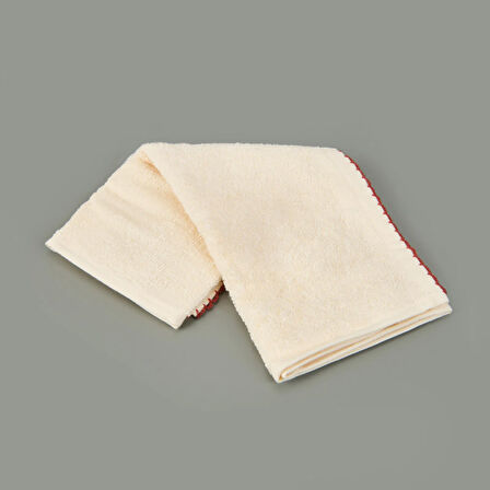 Soft Lina 4'lü Havlu Seti - Ekru / Gülkurusu - 30x40 cm