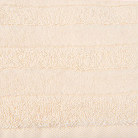 Soft Kadife Yüz Havlusu - Ekru - 50x100 cm