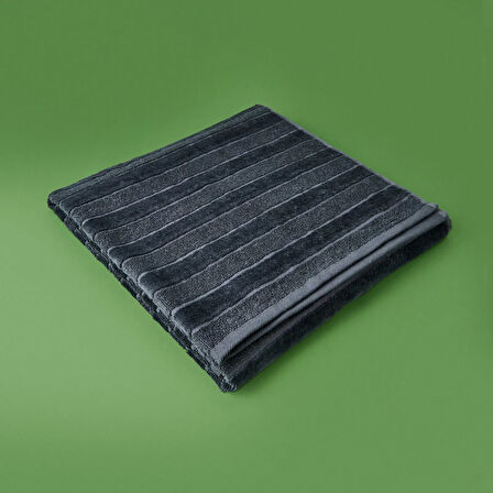 Soft Kadife Banyo Havlusu - Antrasit - 70x140 cm