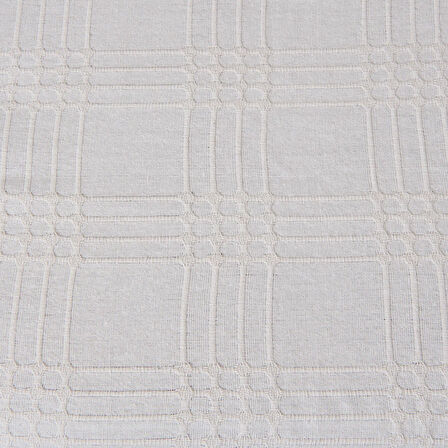 Soft Püsküllü Koltuk Örtüsü - Ekru - 90x210 cm