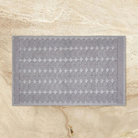 Soft Mosir 2'li Banyo Paspası - Gri - 60x100 cm + 50x60 cm
