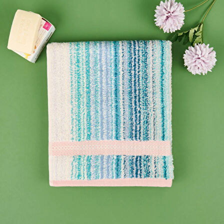 Soft Bordürlü İpliği Boyalı Yüz Havlusu - Asorti - 50x90 cm