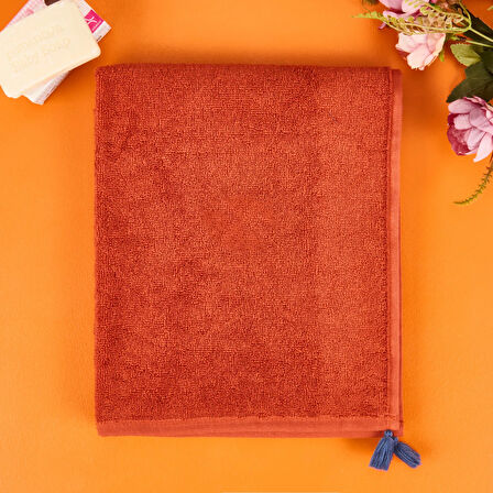 Soft Litrik Yüz Havlusu - Kiremit - 50x90 cm