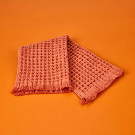 Soft Waffle Mutfak Havlusu - Kiremit - 30x45 cm