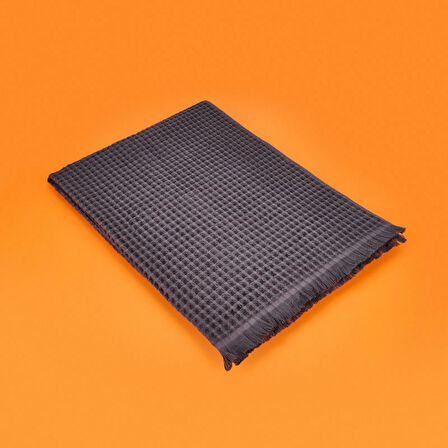Soft Waffle Banyo Havlusu - Antrasit - 70x140 cm