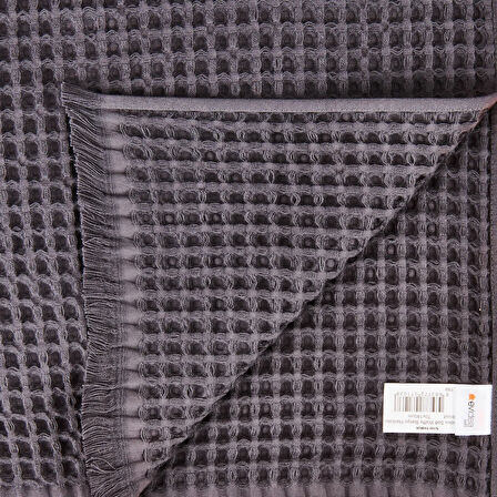 Soft Waffle Banyo Havlusu - Antrasit - 70x140 cm