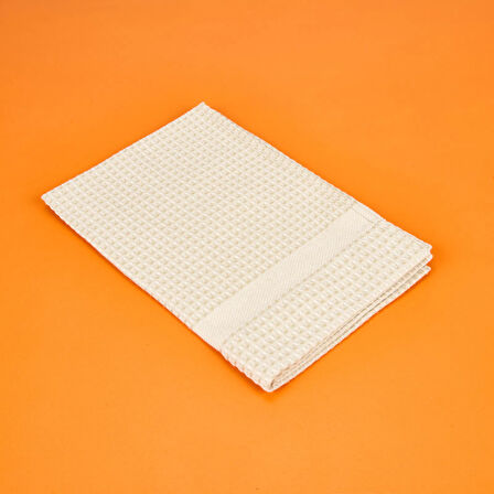 Soft Waffle 2'li Havlu Seti - Açık Bej - 60x110 cm + 40x60 cm