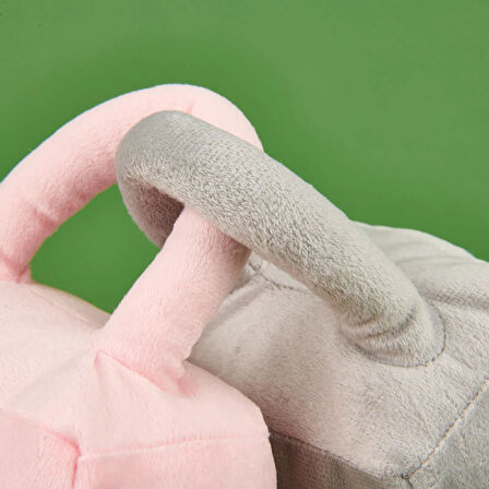 Soft Kilit Figürlü 2'li Yastık - Pembe / Gri