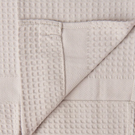Soft Waffle 2'li Havlu Seti - Gri - 60x110 cm + 40x60 cm