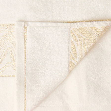 Soft Simli Banyo Havlusu - Beyaz - 90x150 cm