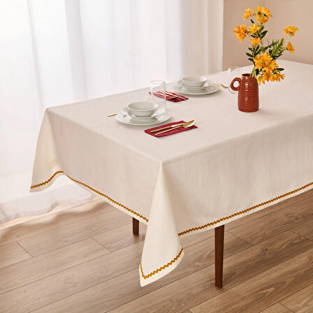 Soft Mustard Masa Örtüsü - Ekru - 140x220 cm