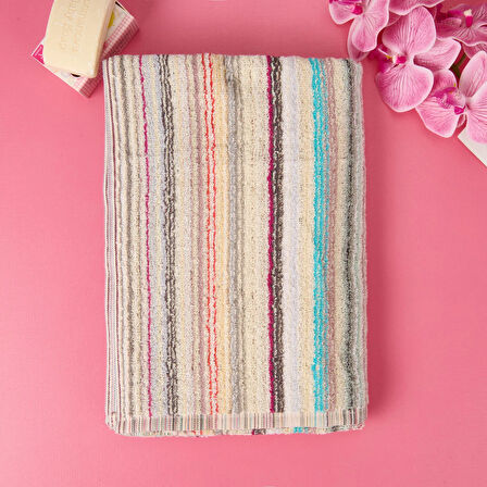 Soft İpliği Boyalı Banyo Havlusu - Asorti - 70x140 cm