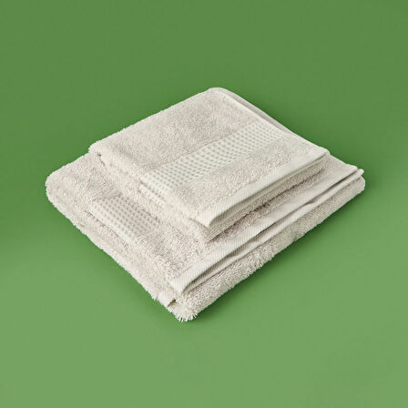 Soft 2'li Havlu Seti - Gri - 60x110 cm + 40x60 cm