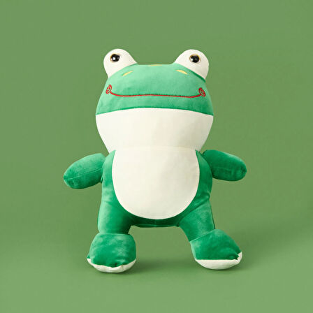 Soft Kurbağa Figürlü Yastık - Yeşil - 35x20 cm