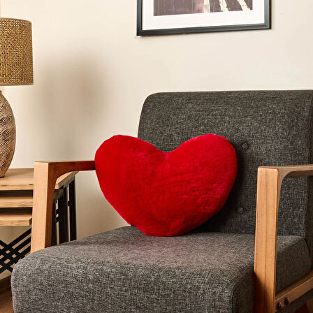 Soft Love Figürlü Yastık - Kırmızı - 45 cm