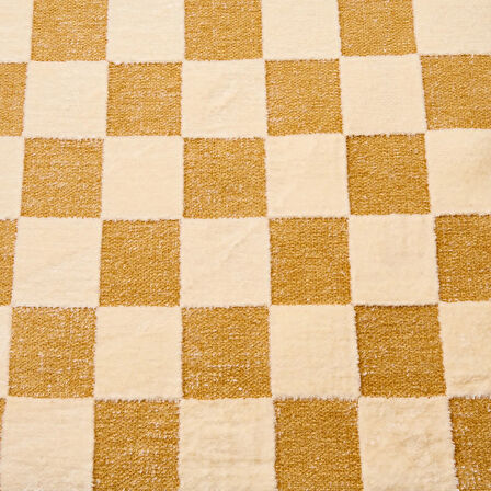 Soft Skard Dekoratif Halı - Hardal - 80x150 cm