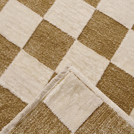 Soft Skard Dekoratif Halı - Bej - 120x180 cm