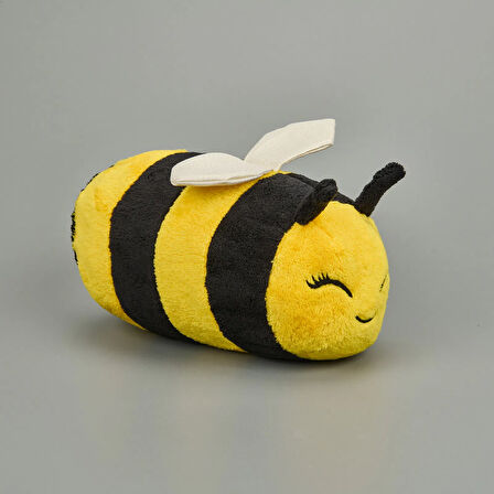 Soft Arı Figürlü Yastık - Renkli - 37x17 cm