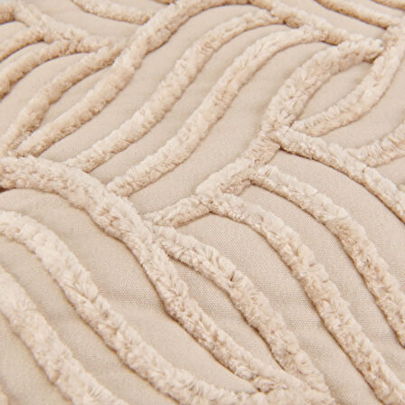 Store Elenore Çift Kişilik 7 Parça Yatak Örtüsü Seti - Bej