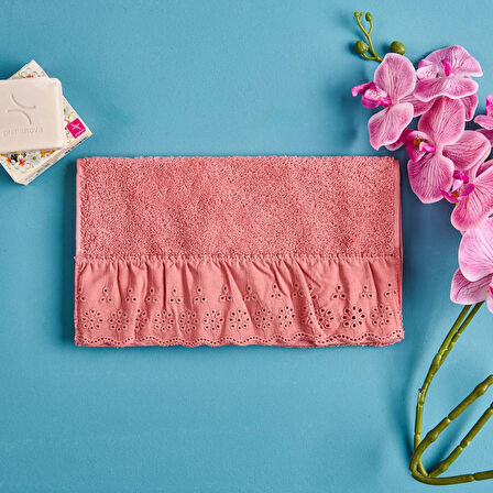 Soft Fırfırlı El Havlusu - Gülkurusu - 30x50 cm