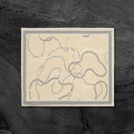 Soft Vonal 2'li Banyo Paspası - Bej - 60x100 cm + 50x60 cm