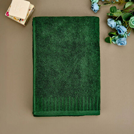Soft Patte Banyo Havlusu - Yeşil - 70x140 cm