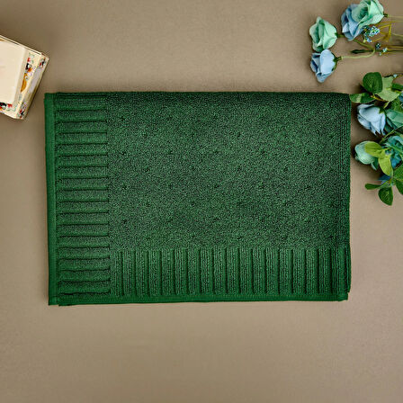 Soft Patte Ayak Havlusu - Yeşil - 50x70 cm