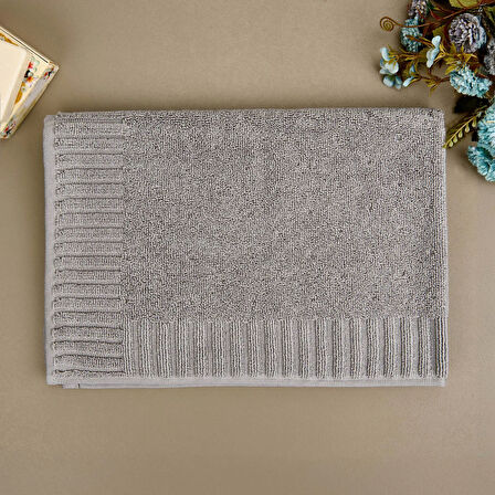 Soft Patte Ayak Havlusu - Gri - 50x70 cm