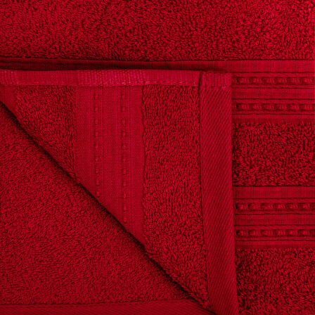 Soft Lapa 2'li Havlu Seti - Bordo - 30x30 cm