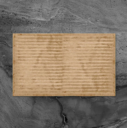 Soft Nuvo Banyo Paspası - Bej - 60x100 cm + 50x60 cm