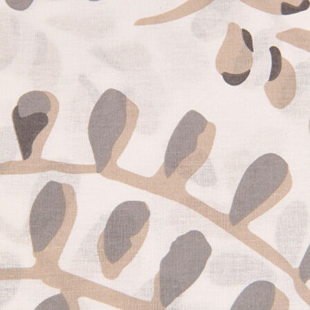 Soft Butas Çift Kişilik Nevresim Takımı - Ekru / Gri