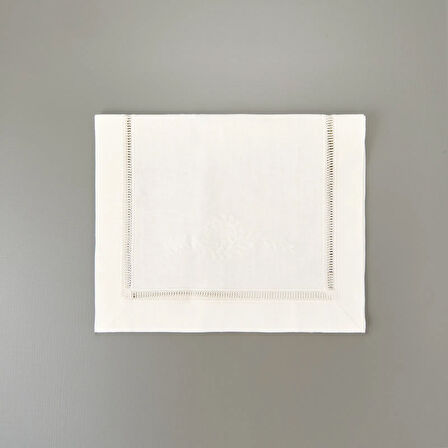 Soft Keten Runner - Beyaz - 40x130 cm