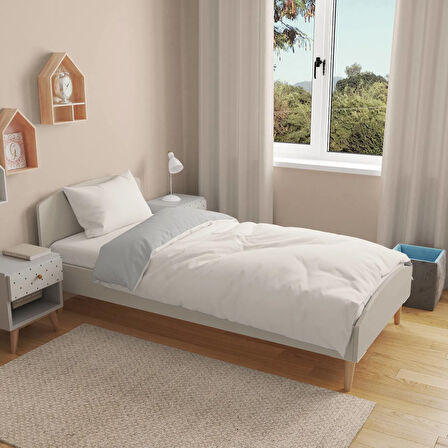 Soft Çift Renkli Tek Kişilik Nevresim Takımı - Bej / Taş