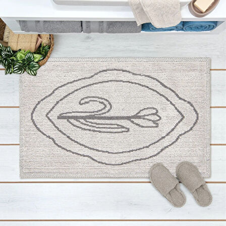 Soft Tulip Banyo Paspası - Ekru - 50x80 cm