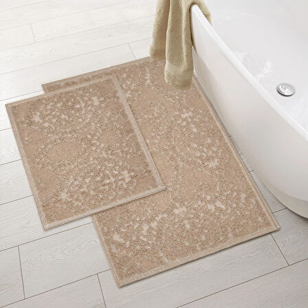 Soft Visby 2'li Banyo Paspası - Vizon - 60x100 cm + 50x60 cm