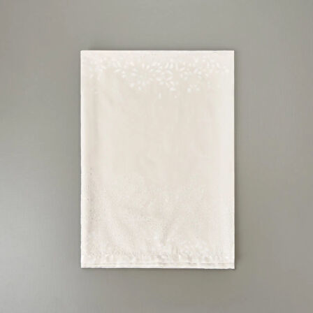 Soft Floral Devore Masa Örtüsü - Gri - 140x200 cm