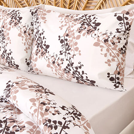 Soft Gren Çift Kişilik Nevresim Takımı - Beyaz / Gri