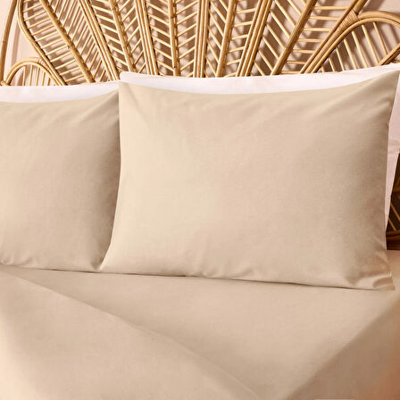 Soft Çift Kişilik Nevresim Takımı - Bej