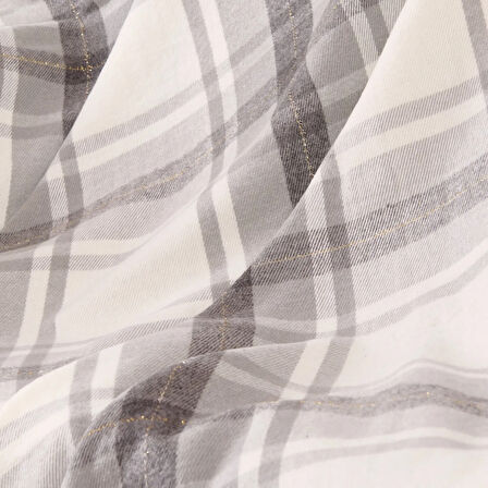 Soft Sim İp Detaylı Skoç Koltuk Şalı - Gri - 130x170 cm