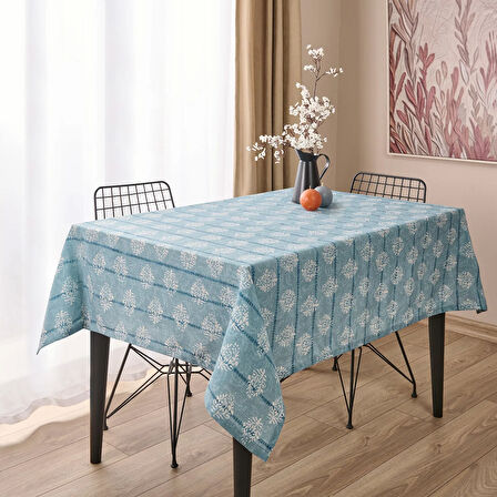Soft St Tropez Masa Örtüsü - Mavi - 150x150 cm