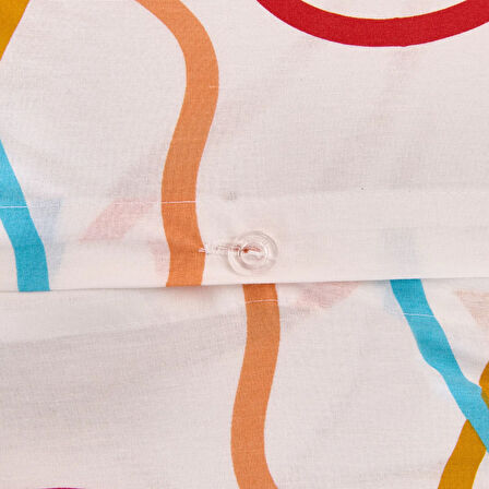 Soft Vonal Çift Kişilik Nevresim Takımı - Renkli