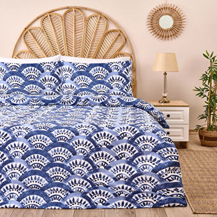 Soft Sole Çift Kişilik Nevresim Takımı - Mavi