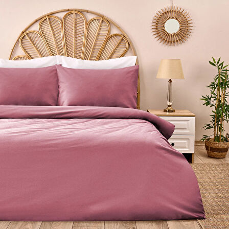 Soft Çift Kişilik Nevresim Takımı - Gülkurusu